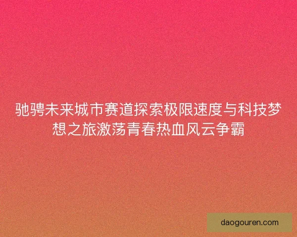 驰骋未来城市赛道探索极限速度与科技梦想之旅激荡青春热血风云争霸